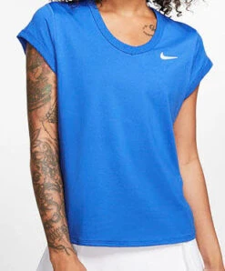 Nike W NKCT DRY TOP SS,GAME ROYAL/WHITE